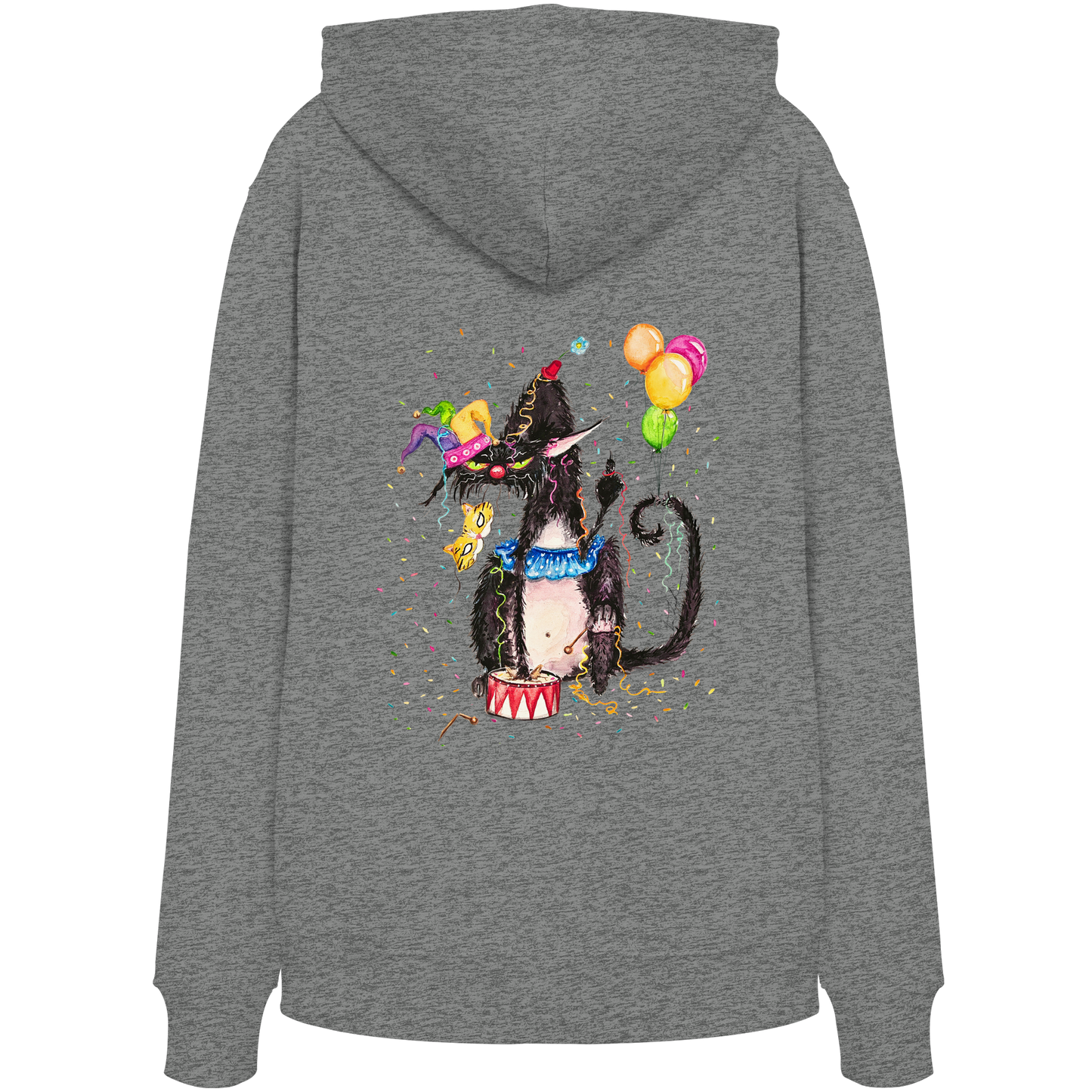 F*U-Cat- Karneval - Druck Hinten - Organic Hoodie