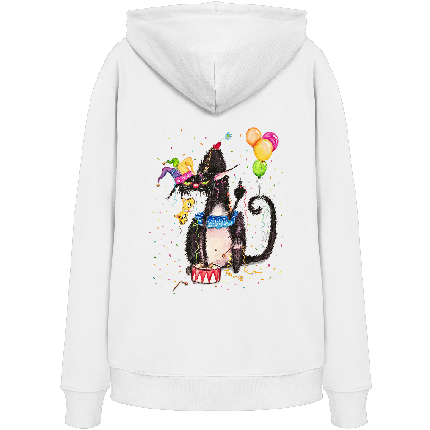 F*U-Cat- Karneval - Druck Hinten - Organic Hoodie