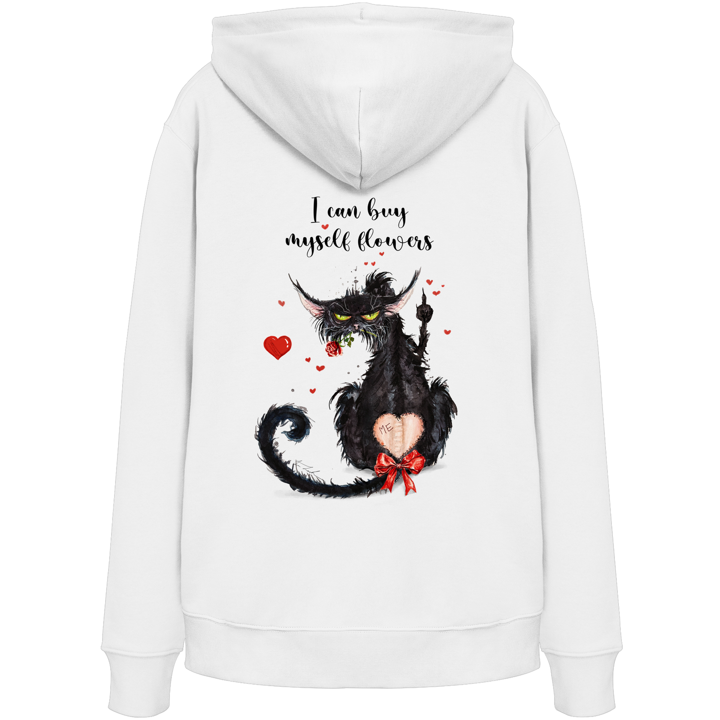 F*U-Cat- Love - Druck Hinten - Organic Hoodie