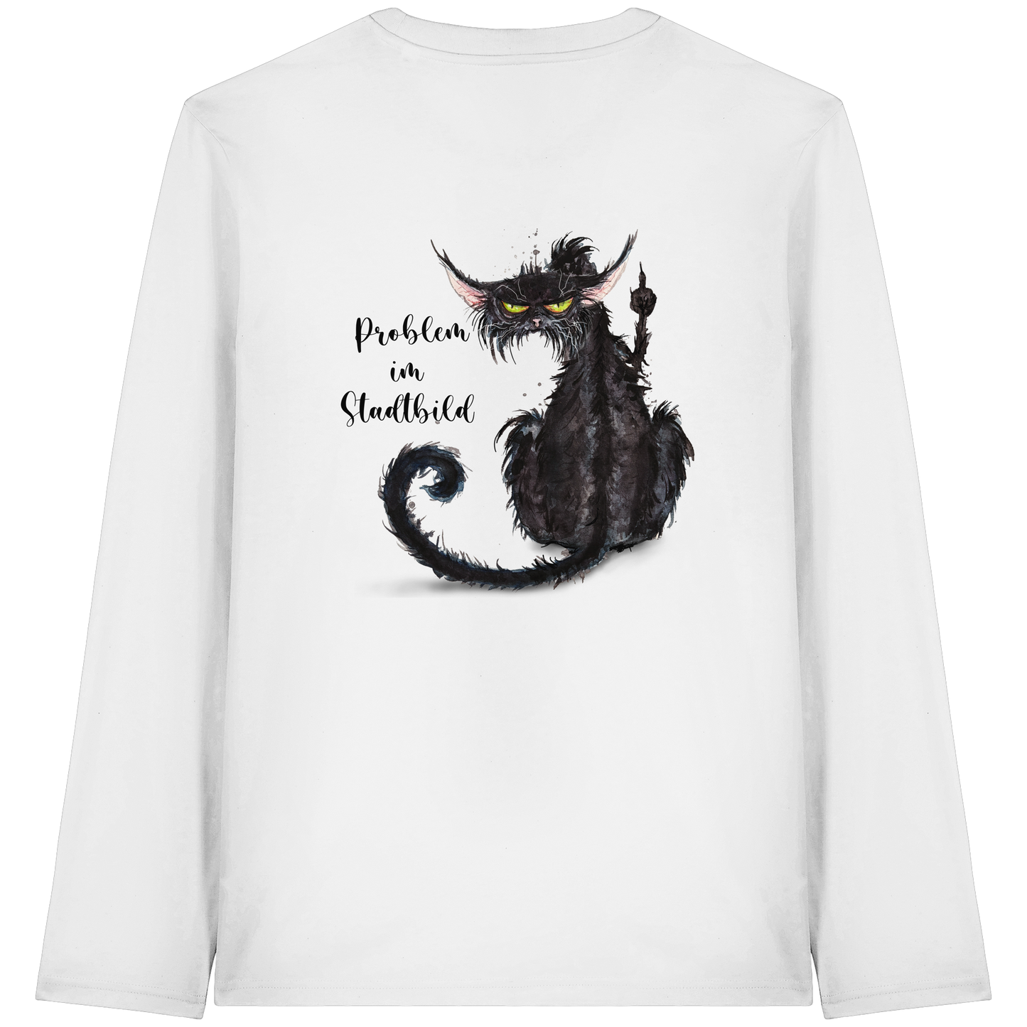 F*U-Cat Problem im Stadtbild - Organic Longsleeve T-Shirt