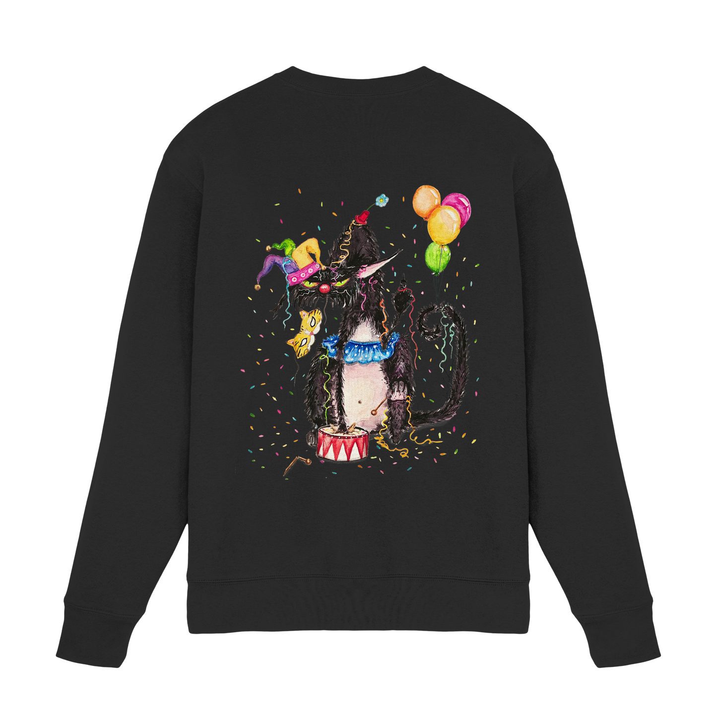 F*U-Cat- Karneval - Druck Hinten - Premium Sweatshirt