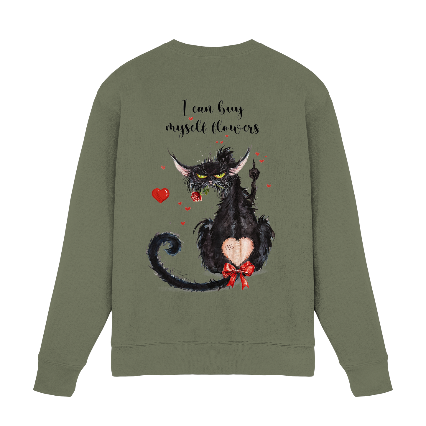 F*U-Cat- Love - Druck Hinten - Premium Sweatshirt
