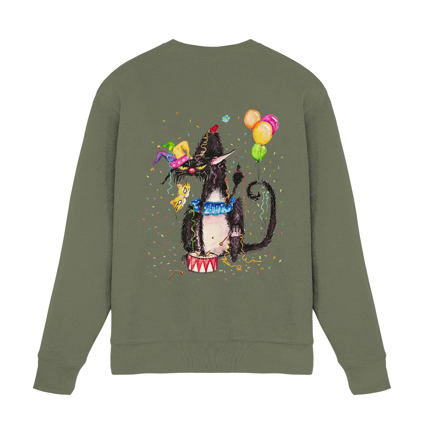 F*U-Cat- Karneval - Druck Hinten - Premium Sweatshirt