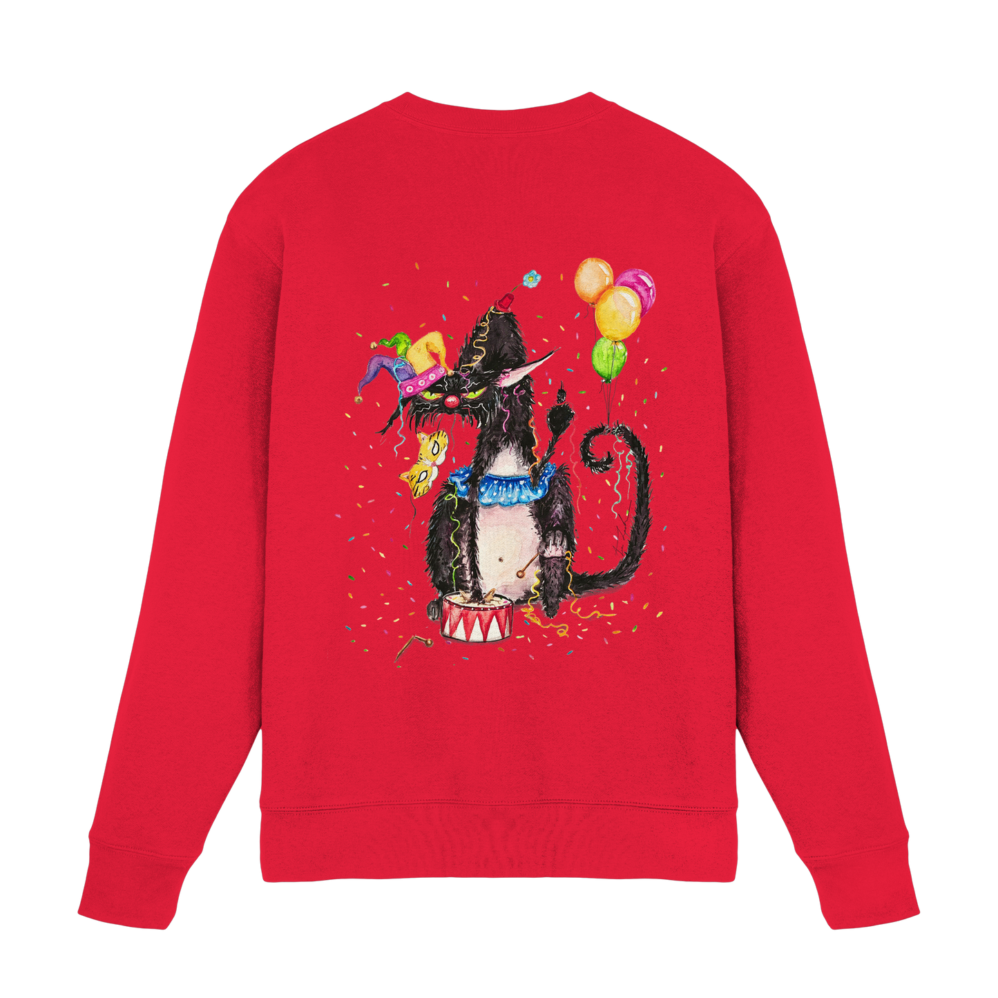 F*U-Cat- Karneval - Druck Hinten - Premium Sweatshirt