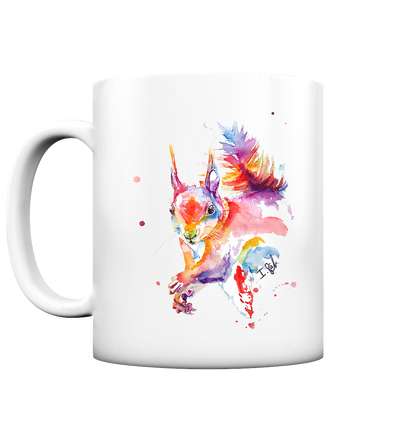 Trinkgefäße mit buntem Eichhörnchen - Tasse matt