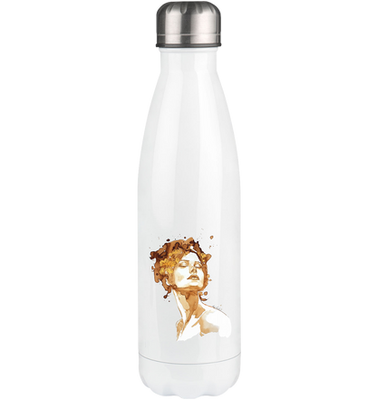 Kaffeemotiv Portrait mit Ginko - Thermoflasche 500ml
