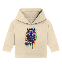 Lade das Bild in den Galerie-Viewer, Bunter schwarzer Wolf - Baby Organic Hoodie
