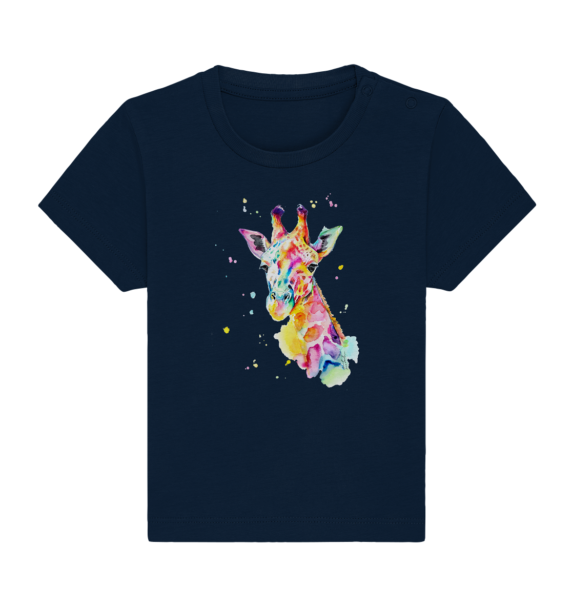 Bunte Giraffe - Baby Organic Shirt