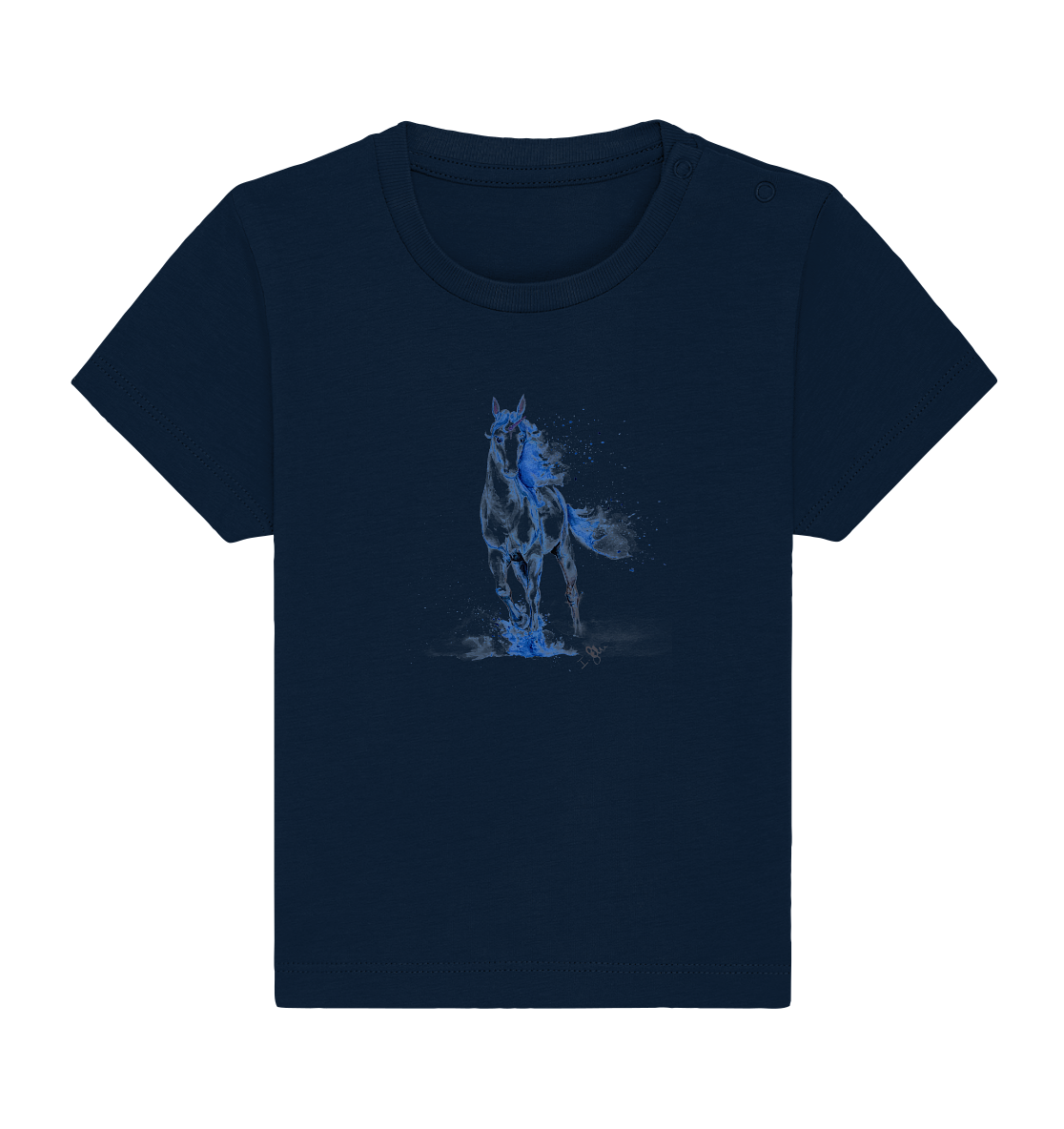 Blaues Einhorn - Baby Organic Shirt