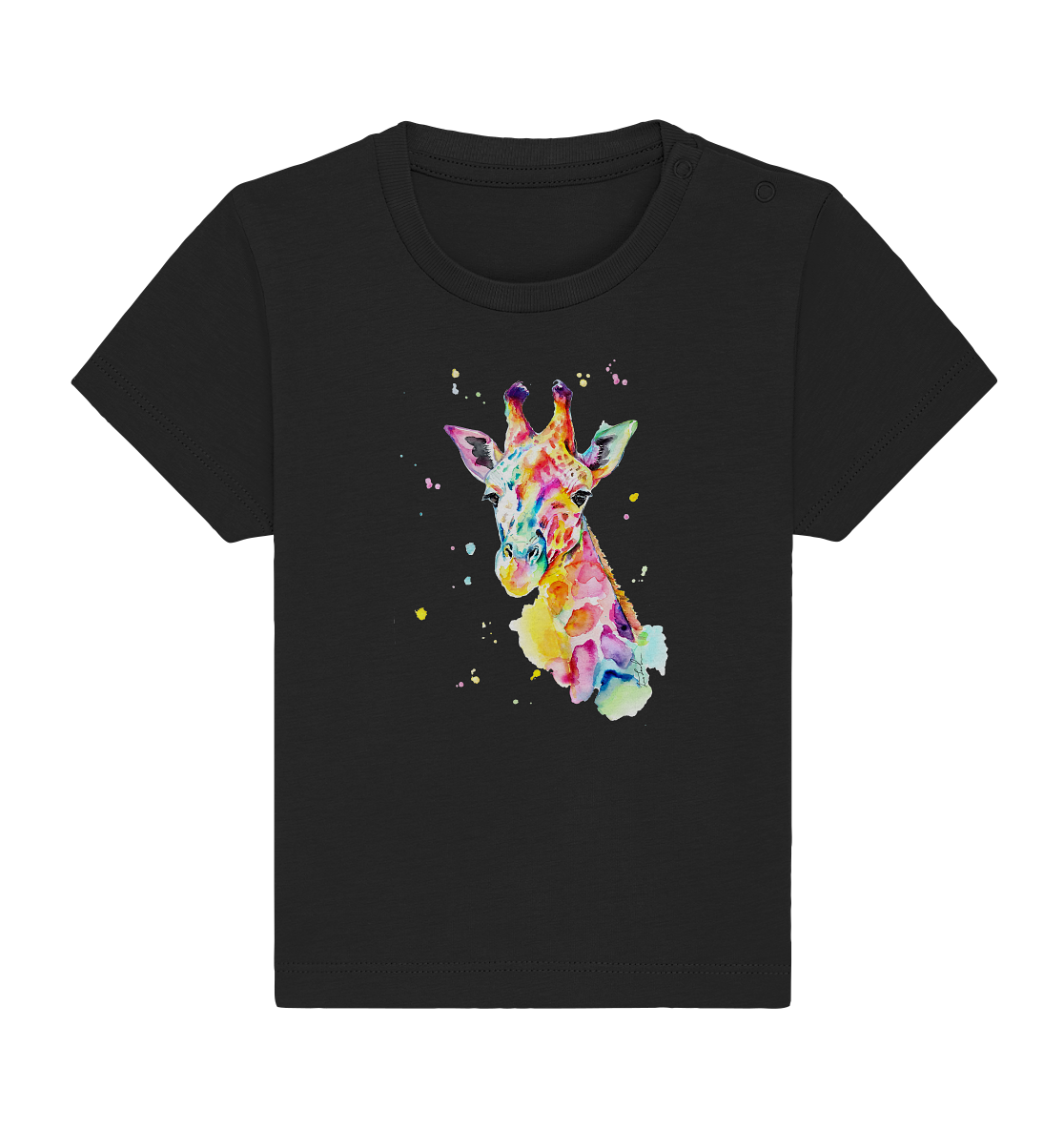 Bunte Giraffe - Baby Organic Shirt