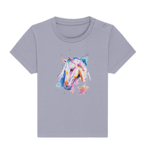 Lade das Bild in den Galerie-Viewer, Buntes Pferd - Baby Organic Shirt
