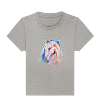 Lade das Bild in den Galerie-Viewer, Buntes Pferd - Baby Organic Shirt

