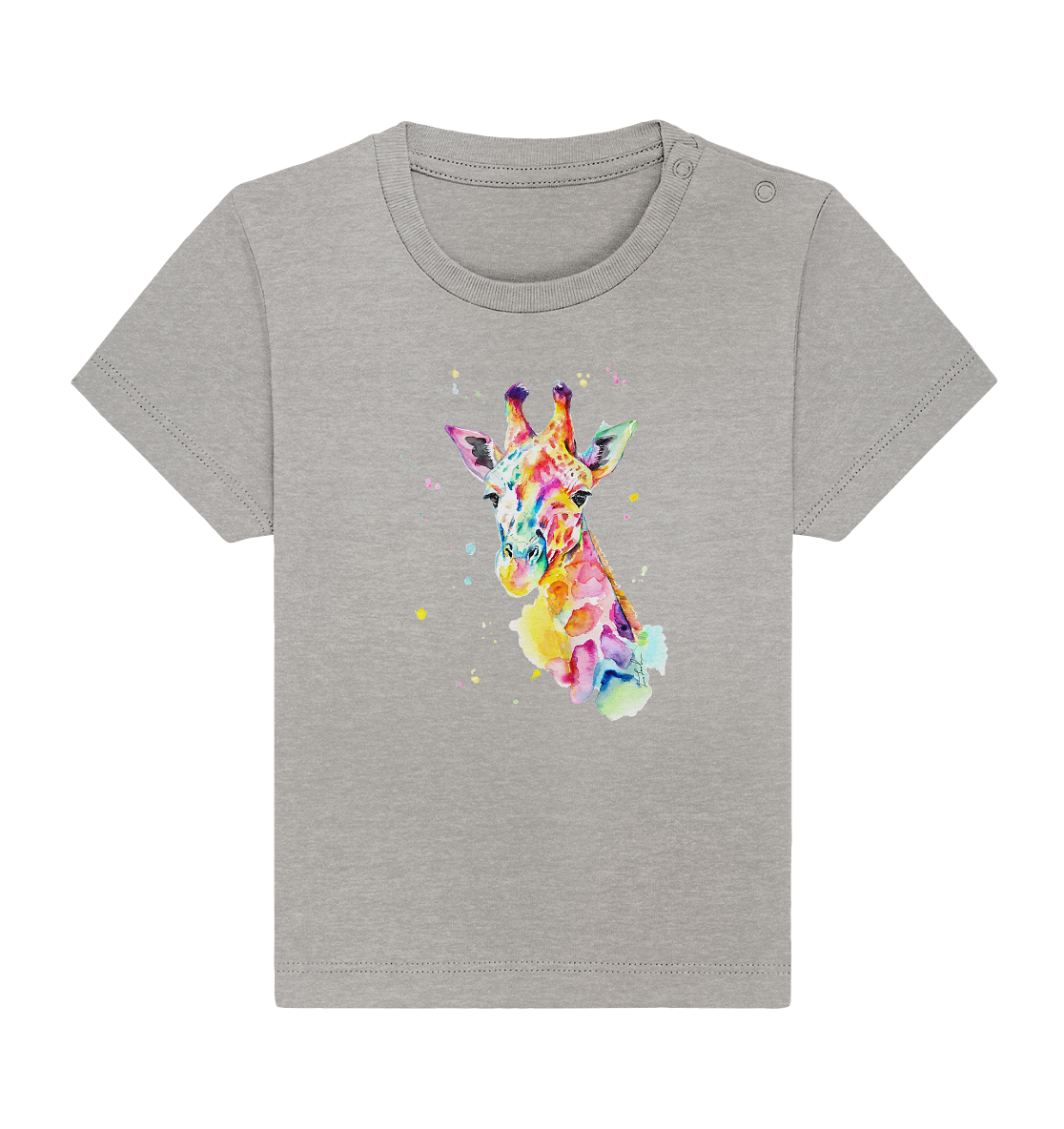 Bunte Giraffe - Baby Organic Shirt