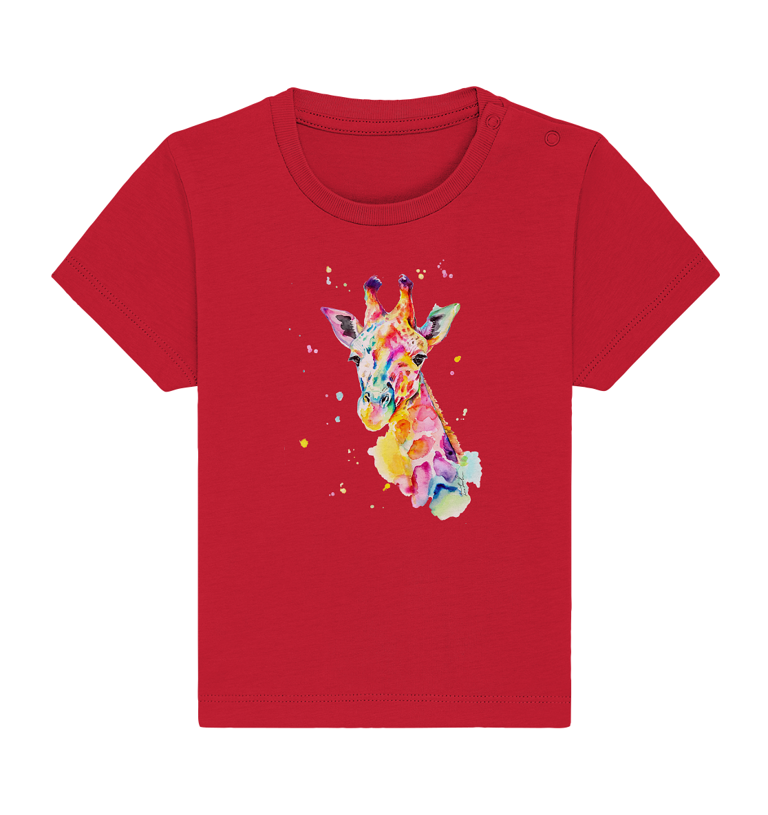 Bunte Giraffe - Baby Organic Shirt