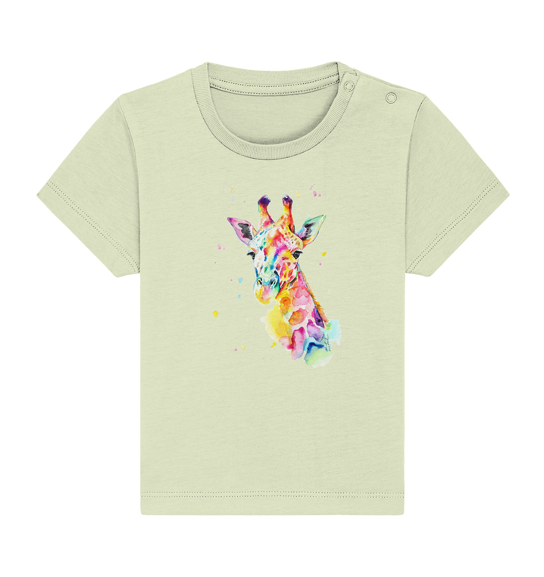 Bunte Giraffe - Baby Organic Shirt