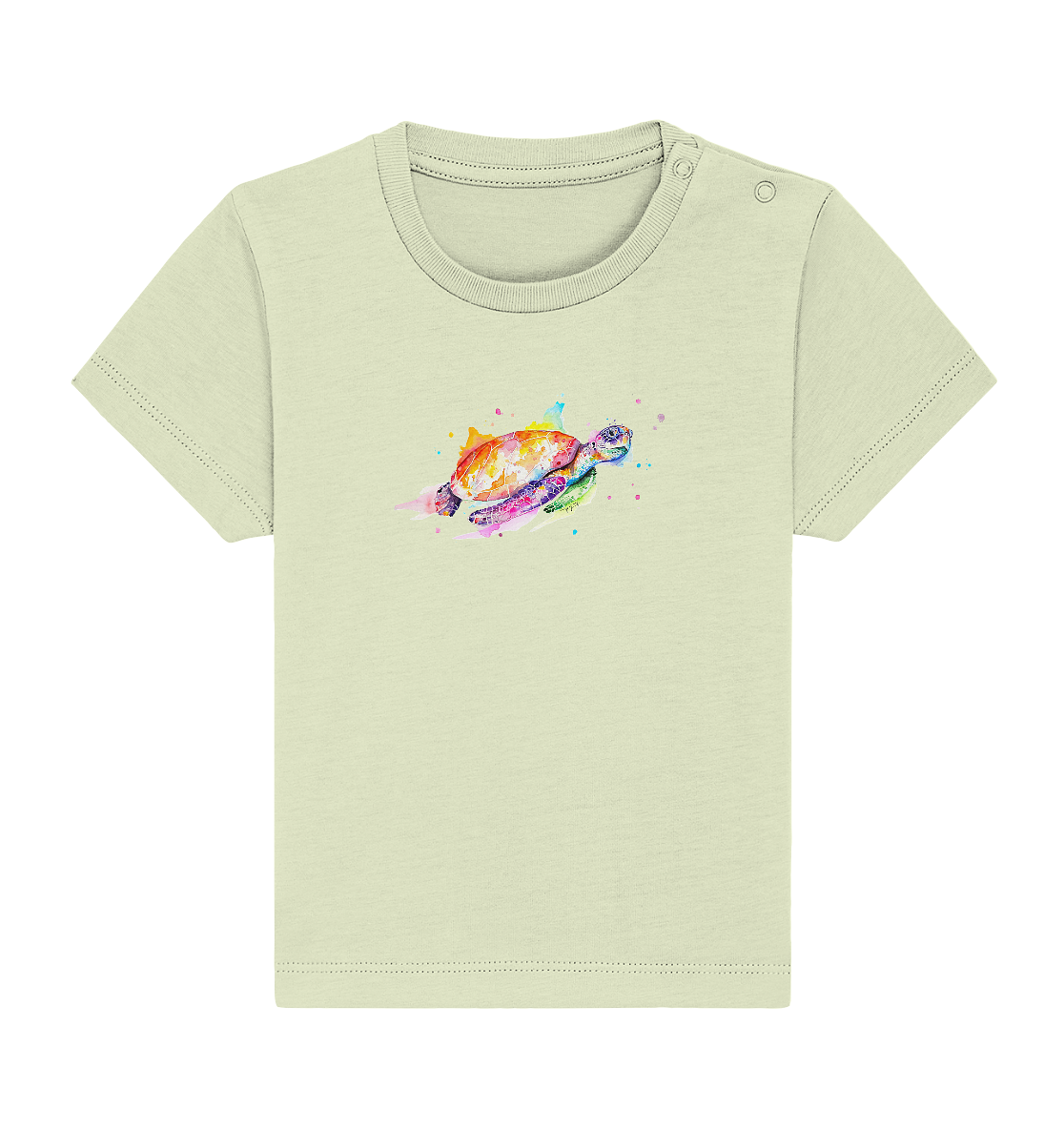 Bunte Meeresschildkröte - Baby Organic Shirt