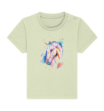 Lade das Bild in den Galerie-Viewer, Buntes Pferd - Baby Organic Shirt
