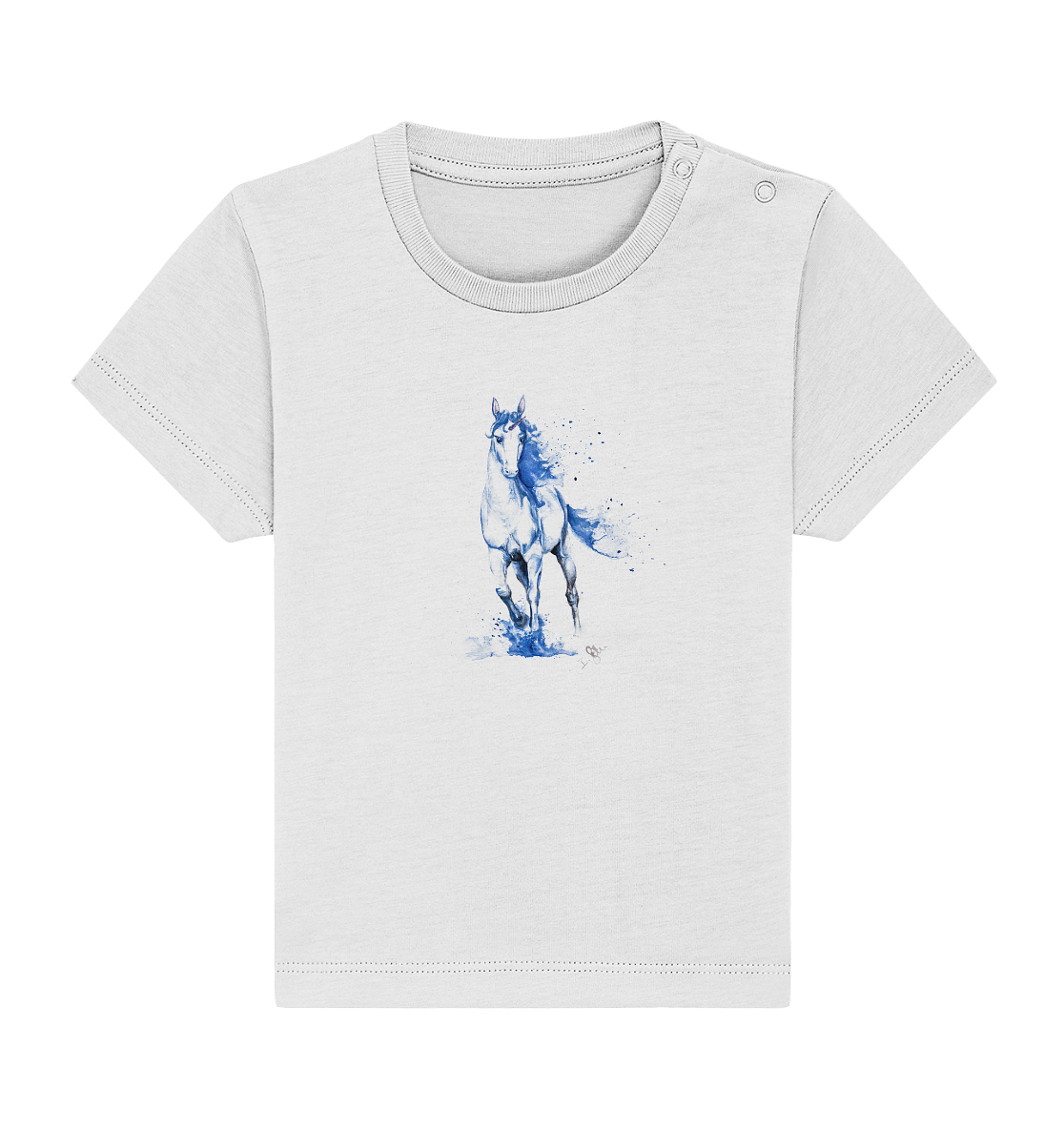 Blaues Einhorn - Baby Organic Shirt