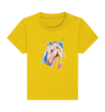 Lade das Bild in den Galerie-Viewer, Buntes Pferd - Baby Organic Shirt
