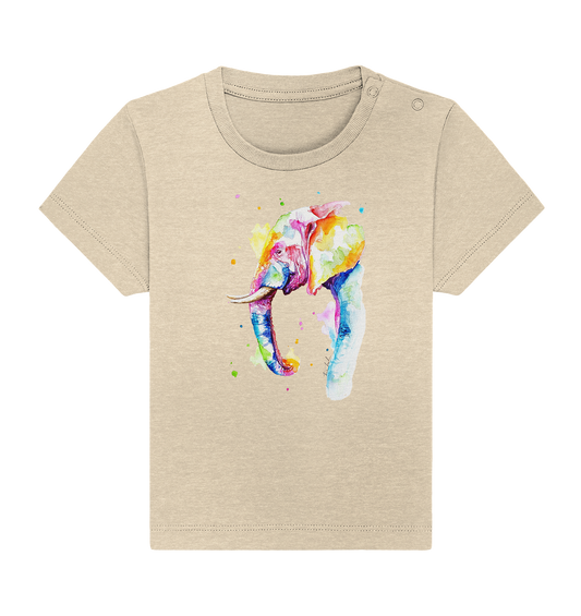 Bunter Elefant - Baby Organic Shirt