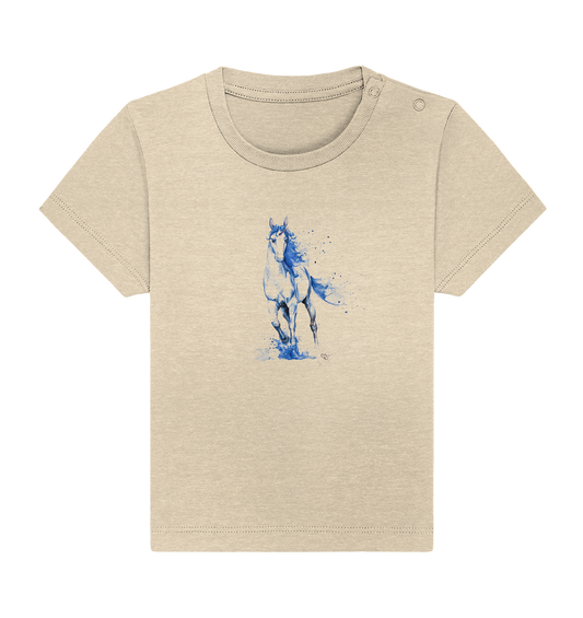 Blaues Einhorn - Baby Organic Shirt