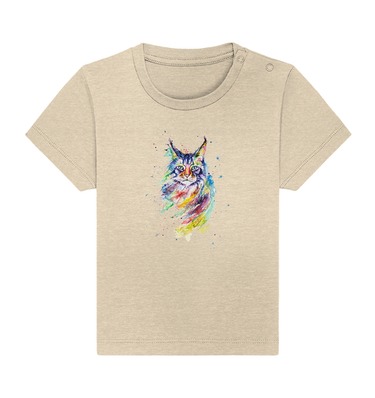 Bunte Katze - Baby Organic Shirt