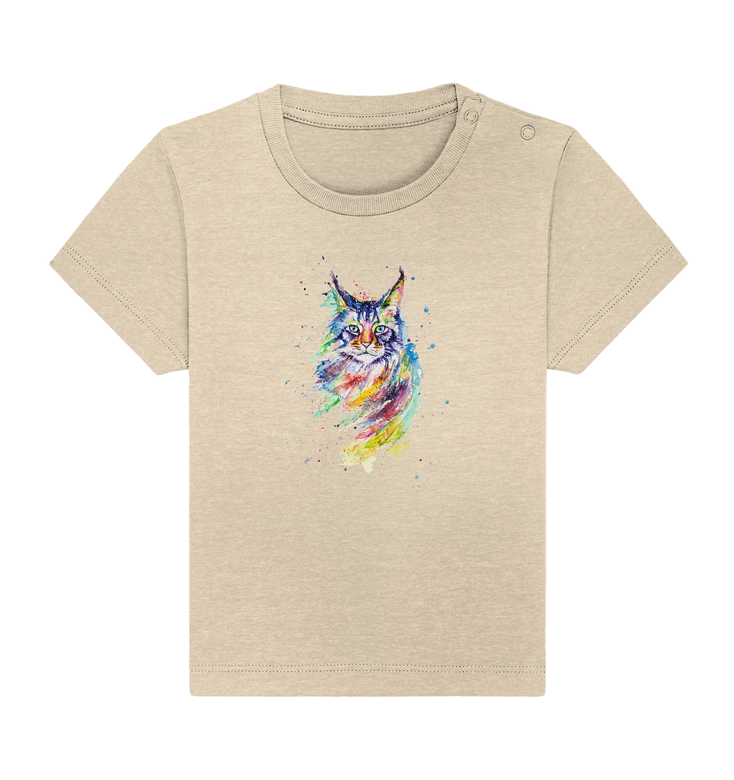 Bunte Katze - Baby Organic Shirt