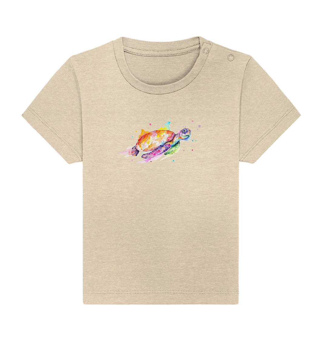 Bunte Meeresschildkröte - Baby Organic Shirt