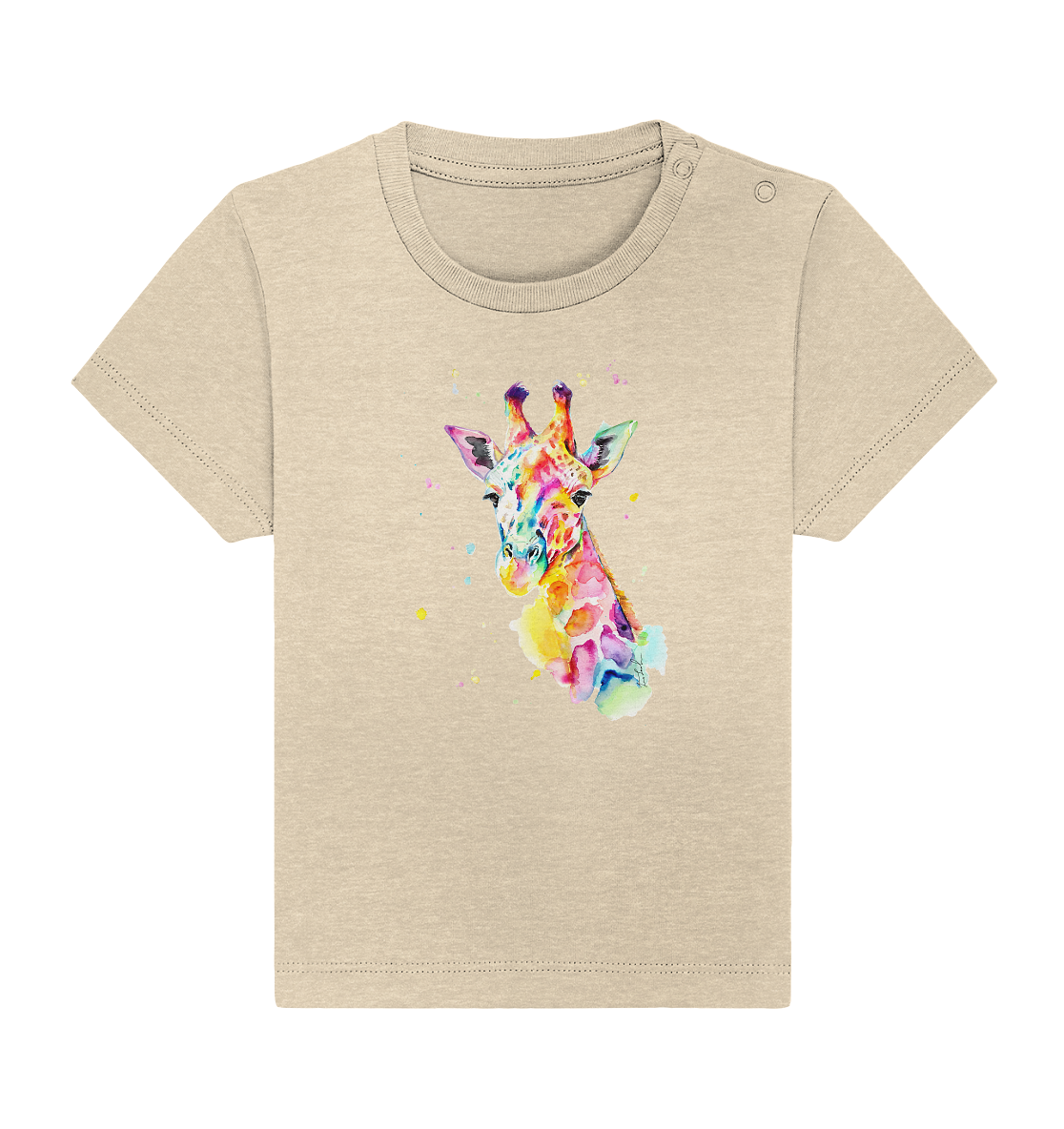 Bunte Giraffe - Baby Organic Shirt