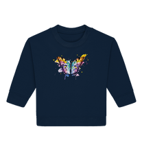 Lade das Bild in den Galerie-Viewer, Bunter Schmetterling - Baby Organic Sweatshirt

