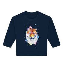 Lade das Bild in den Galerie-Viewer, Bunter Tiger - Baby Organic Sweatshirt
