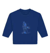 Lade das Bild in den Galerie-Viewer, Blaues Einhorn - Baby Organic Sweatshirt
