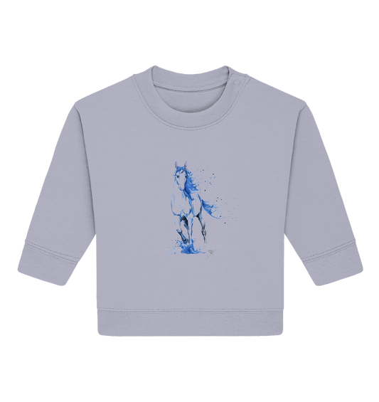 Blaues Einhorn - Baby Organic Sweatshirt