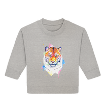 Lade das Bild in den Galerie-Viewer, Bunter Tiger - Baby Organic Sweatshirt
