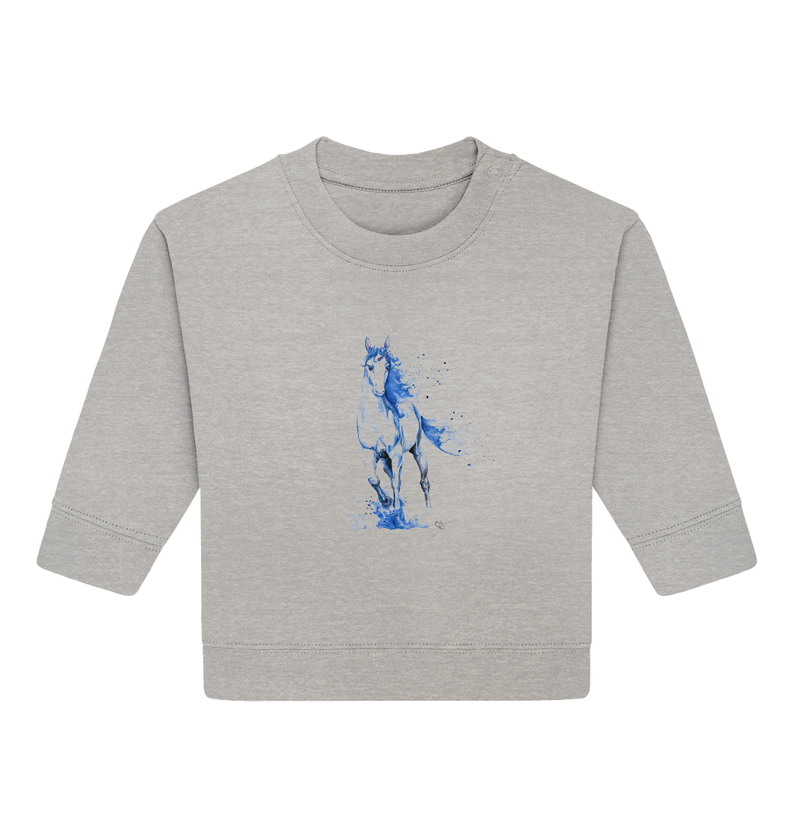 Blaues Einhorn - Baby Organic Sweatshirt