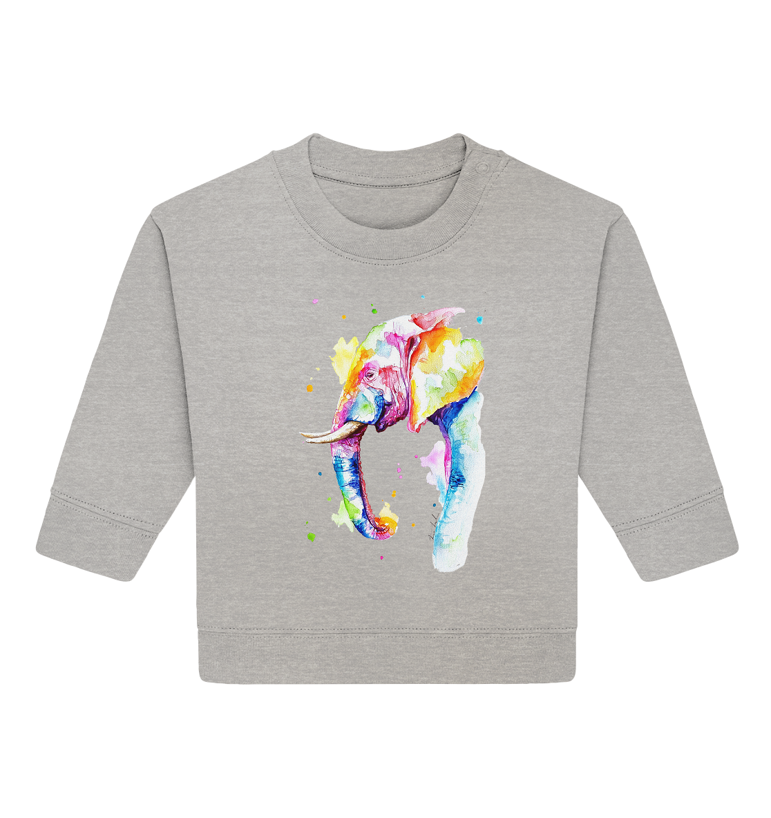 Bunter Elefant - Baby Organic Sweatshirt