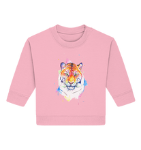 Lade das Bild in den Galerie-Viewer, Bunter Tiger - Baby Organic Sweatshirt
