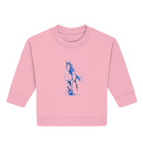 Lade das Bild in den Galerie-Viewer, Blaues Einhorn - Baby Organic Sweatshirt
