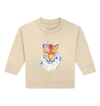 Lade das Bild in den Galerie-Viewer, Bunter Tiger - Baby Organic Sweatshirt
