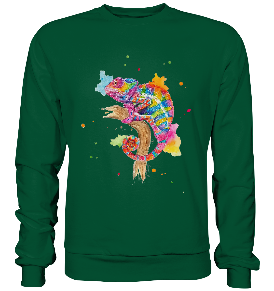 Buntes Chamäleon  - Basic Sweatshirt