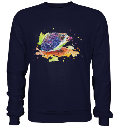 Motiv farbenfroher Igel - Basic Sweatshirt