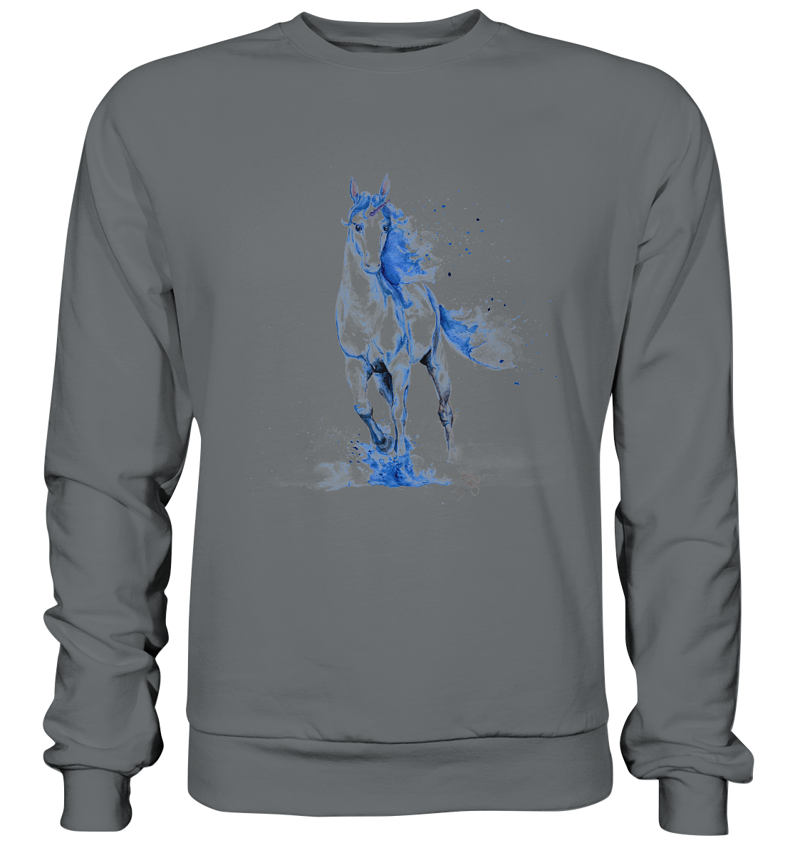 Blaues Einhorn - Basic Sweatshirt
