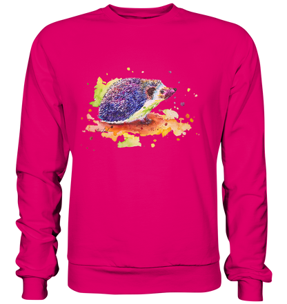 Motiv farbenfroher Igel - Basic Sweatshirt