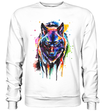 Lade das Bild in den Galerie-Viewer, Bunter schwarzer Wolf - Basic Sweatshirt
