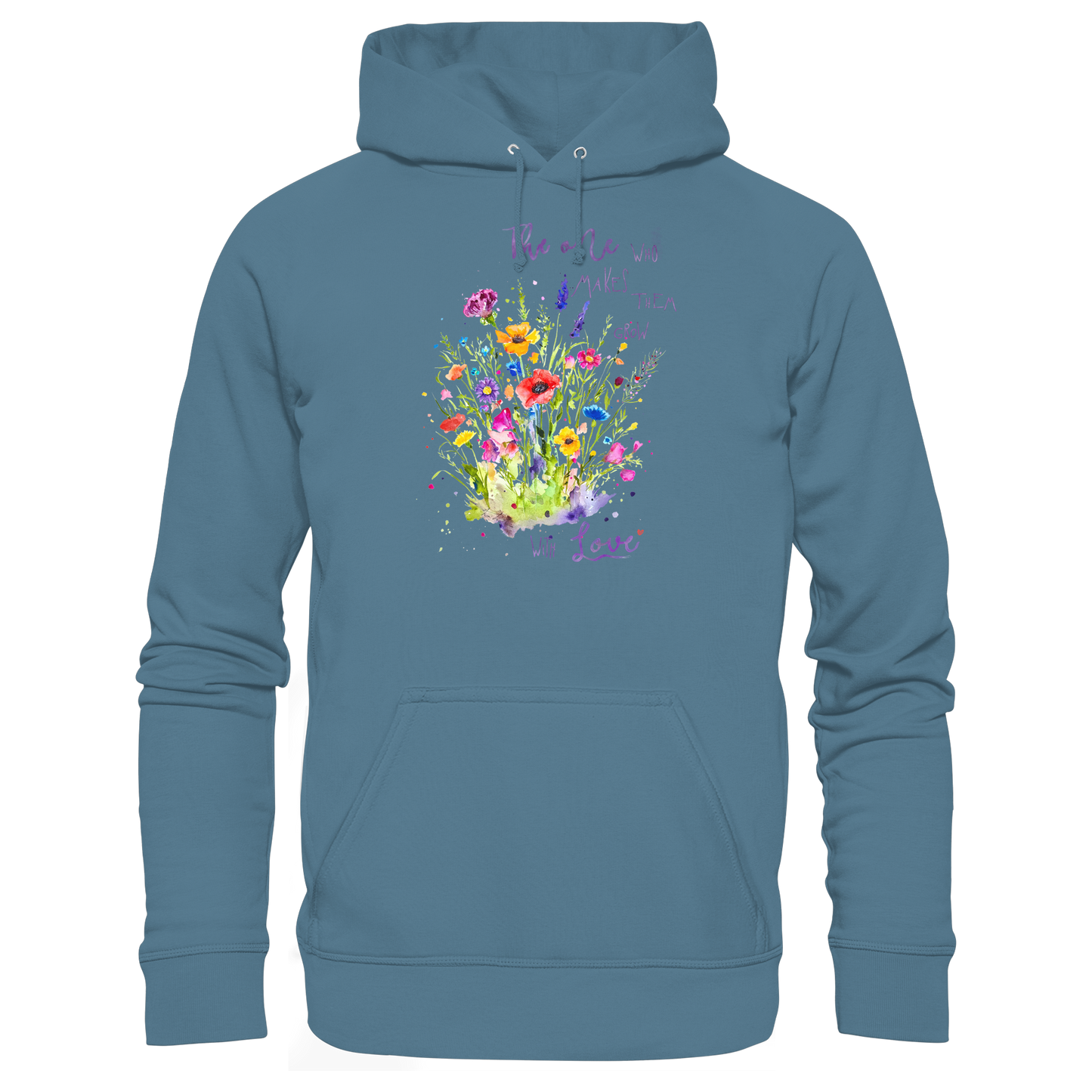Muttertagsgeschenk - Blumen mit  Spruch - Basic Unisex Hoodie