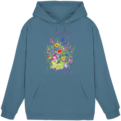 Muttertagsgeschenk - Blumen mit  Spruch - Basic Unisex Hoodie