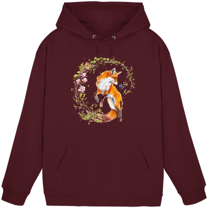 Fuchs mit Rankenillustration - Basic Unisex Hoodie