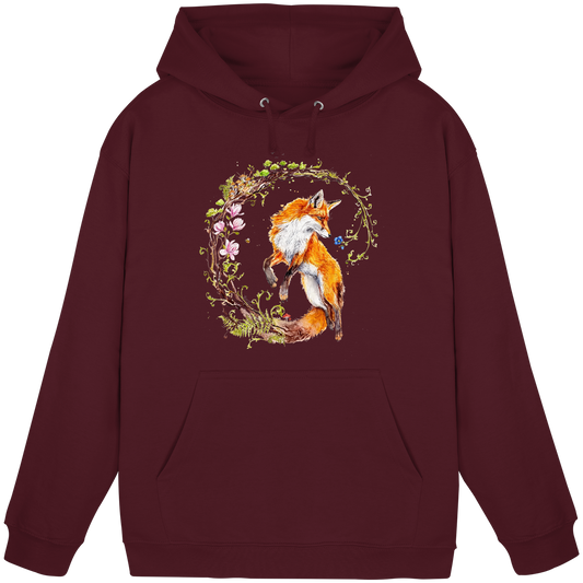 Fuchs mit Rankenillustration - Basic Unisex Hoodie