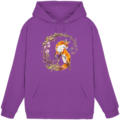 Fuchs mit Rankenillustration - Basic Unisex Hoodie