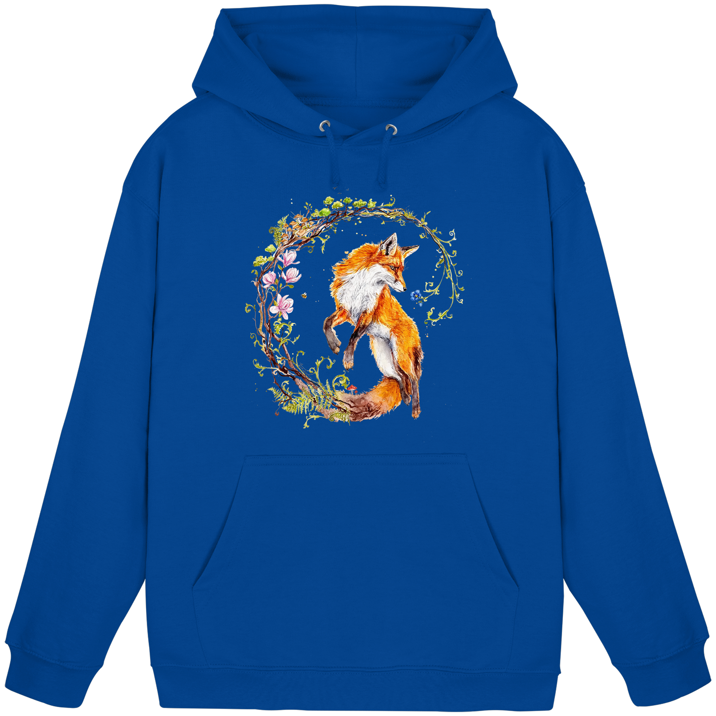 Fuchs mit Rankenillustration - Basic Unisex Hoodie